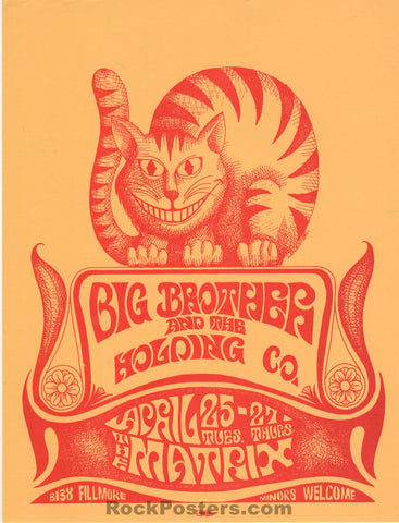 AUCTION - AOR 2.110 - Big Brother Janis Joplin - 1967  Handbill - Matrix - Near Mint
