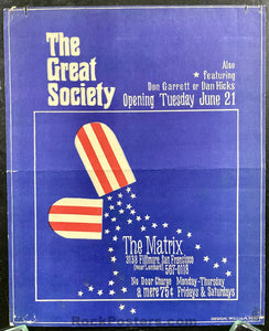 AUCTION - AOR 2.113 - Great Society Grace Slick - 1966 Handbill - Matrix - Very Good