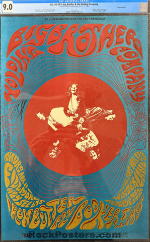 BG-115 - Big Brother Janis Joplin - 1968 Poster - Fillmore/Winterland - CGC Graded 9.0