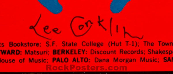 AUCTION - BG 125 - Sly and the Family Stone - Lee Conklin Signed - Fillmore Auditorium - 1968 Poster - Near Mint