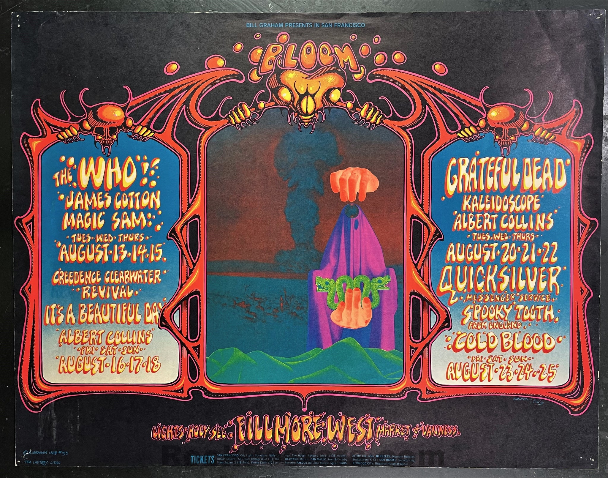 Moscoso Collectibles & The SF Grateful Rock Posters Po – Dead - Who 1968 & BG-133 - - AUCTION - Griffin