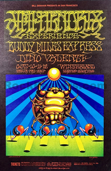 AUCTION - BG-140 - Jimi Hendrix Experience - Rick Griffin - 1968 Poster - Winterland - Excellent - SF Rock Posters & Collectibles