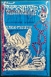 AUCTION - BG-144 - Grateful Dead - Lee Conklin Signed - 1968 Poster - Fillmore West - Near Mint Minus