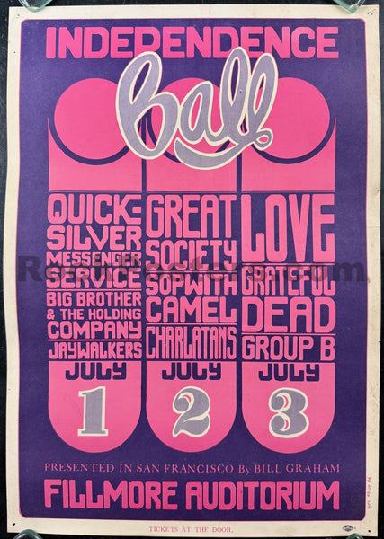 AUCTION - BG-14 - Grateful Dead - Love/Janis Big Brother - Wes Wilson - 1966  Poster - Fillmore Auditorium - Very Good - SF Rock Posters & Collectibles