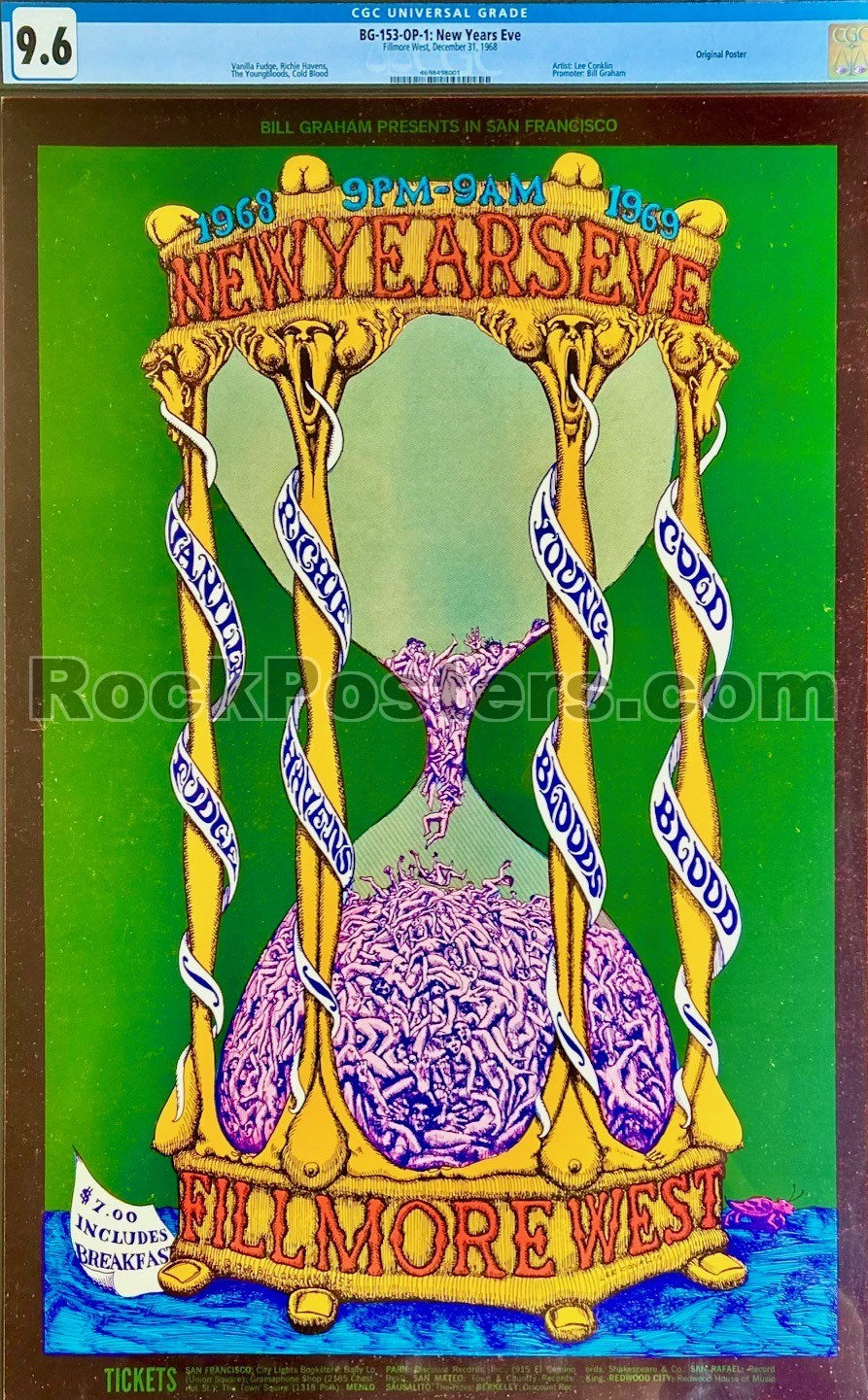 AUCTION - BG-153 - Vanilla Fudge - Lee Conklin - 1968 Poster