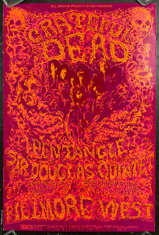 AUCTION - BG-162-RP-2 - Grateful Dead - Lee Conklin Signed - Fillmore West  - 1969 Poster - Excellent