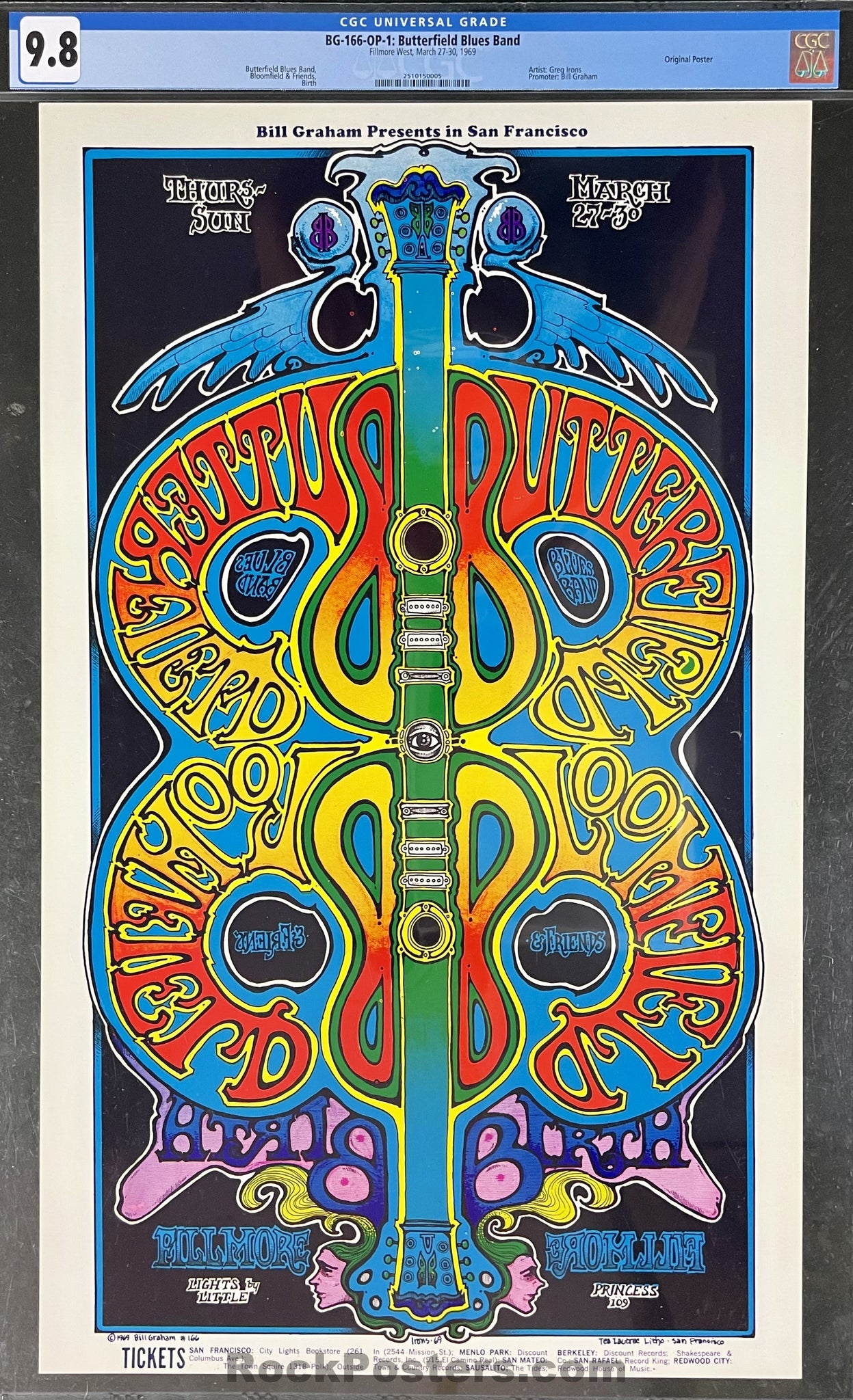 AUCTION - BG-166 - Butterfield Blues Band - Greg Irons - 1969