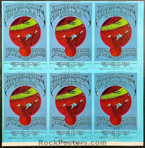 AUCTION - BG-171 - Grateful Dead - Jefferson Airplane - Randy Tuten Signed - Winterland/Fillmore West - 1969 Uncut Postcards - Excellent