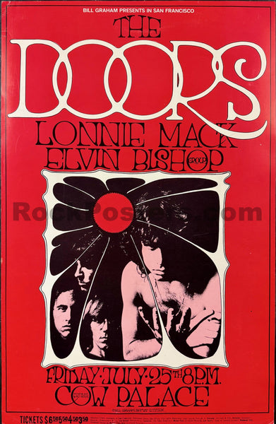 AUCTION - BG-186 - The Doors - Randy Tuten - 1969 Poster - Cow Palace - Very Good - SF Rock Posters & Collectibles