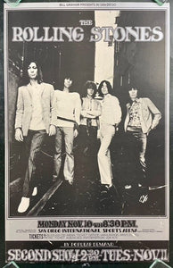 AUCTION - BG-202 - Rolling Stones - Randy Tuten -  1969 Poster - San Diego - Very Good