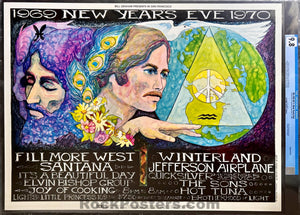 BG-209 - Santana/Jefferson Airplane - Bonnie MacLean - Fillmore West - New Years 1969 Poster - CGC Graded 9.8