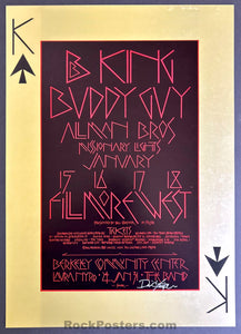 AUCTION - BG-212 - Allman Brothers - David Singer Signed - 1970 Poster - Fillmore West - Mint