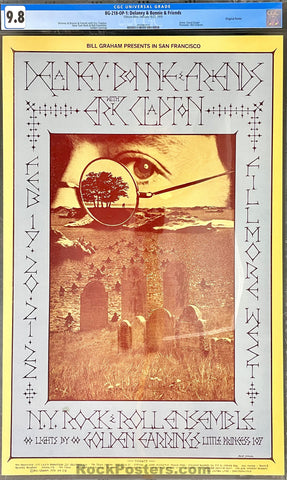 AUCTION - BG-218 - Delaney and Bonnie - Eric Clapton - 1970 Poster - Fillmore West - CGC Graded 9.8