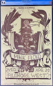AUCTION - BG-230 - Pink Floyd - 1970 Poster - Fillmore West - CGC Graded 9.6