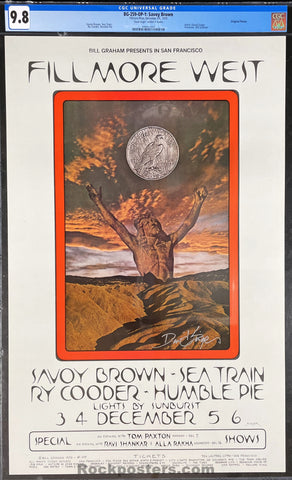 BG-259 - Savoy Brown - David Singer Signed - 1970 Poster - Fillmore Auditorium - CGC Graded 9.8