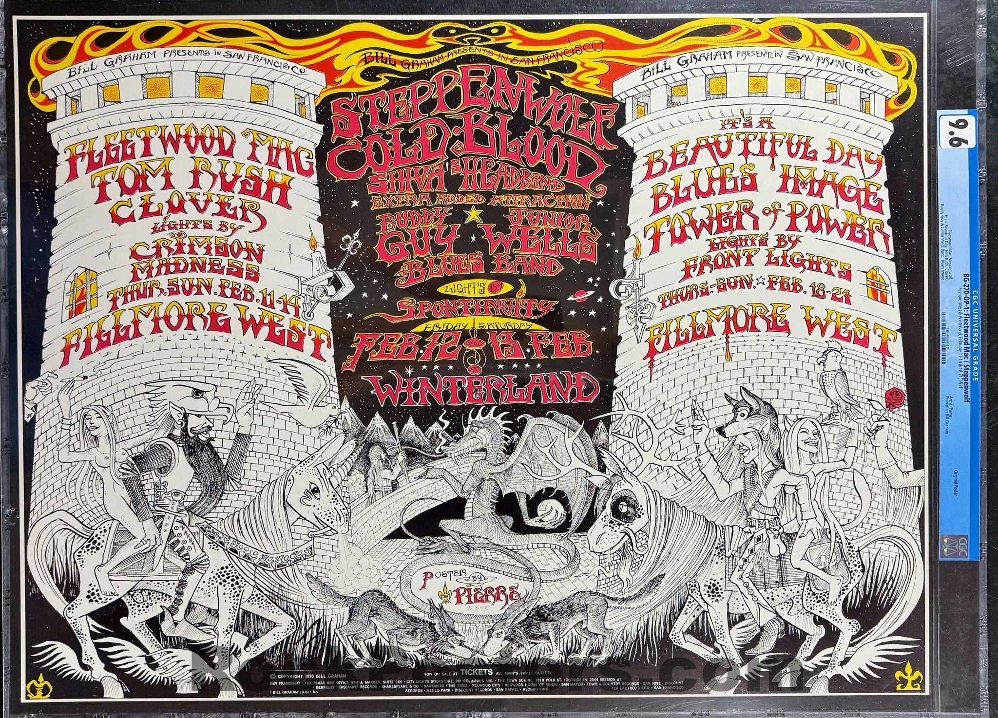 BG-270 - Fleetwood Mac - 1971 Poster - Fillmore West & Winterland - CGC Graded 9.6