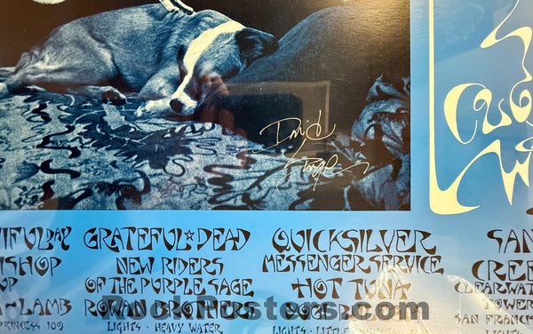 BG-287 - Grateful Dead - Santana - David Singer Signed - 1971 Poster - Fillmore West - CGC Graded 9.6