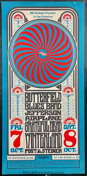 AUCTION - BG-30 - Grateful Dead - Wes Wilson - Fillmore Auditorium - 1966 Poster - Very Good