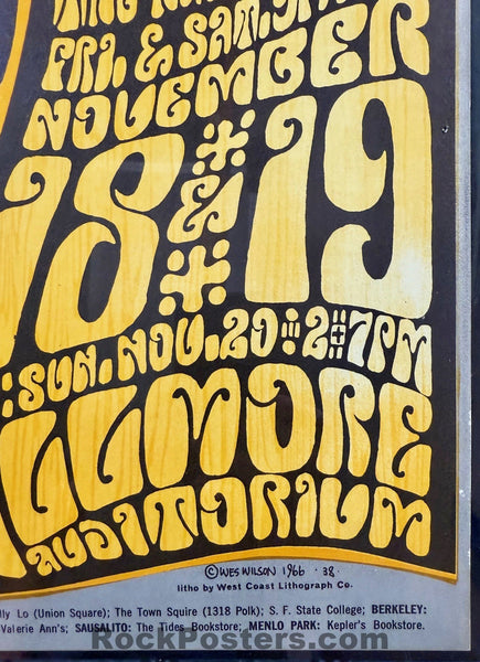 BG-38-RP-4 - Grateful Dead - Wes Wilson - 1966 Poster - Fillmore Auditorium - CGC Graded 8.5