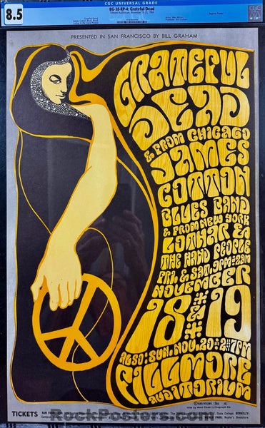 BG-38-RP-4 - Grateful Dead - Wes Wilson - 1966 Poster - Fillmore Auditorium - CGC Graded 8.5