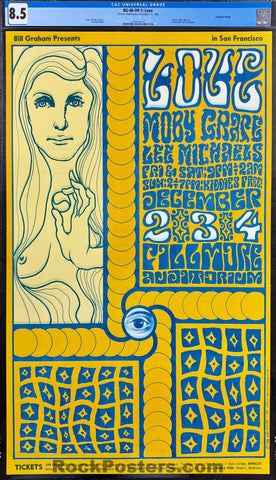 BG-40-OP-1 - Love/Moby Grape - Wes Wilson - Fillmore Auditorium - 1966  Poster - CGC Graded 8.5