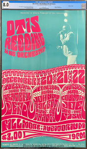 AUCTION - BG-43 - Otis Redding/Grateful Dead - Wes Wilson - 1966 Poster - Fillmore Auditorium - CGC Graded 8.0