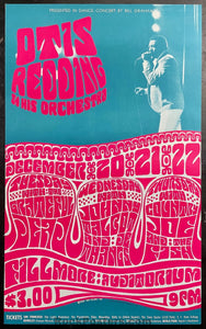 AUCTION - BG-43 - Grateful Dead Otis Redding - Wes Wilson - Fillmore Auditorium - 1966 Poster - Near Mint Minus