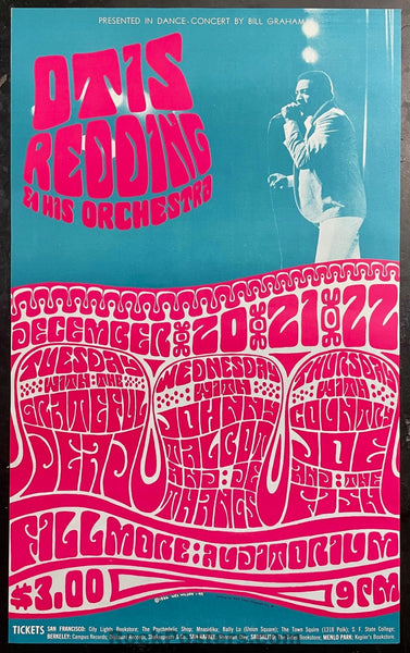 AUCTION - BG-43 - Grateful Dead Otis Redding - Wes Wilson - Fillmore Auditorium - 1966 Poster - Near Mint Minus