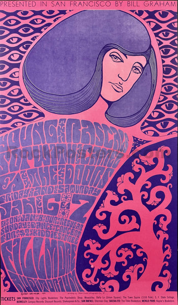 AUCTION -  BG-44 - The Doors - Wes Wilson - 1967 Poster - Fillmore Auditorium - Near Mint Minus