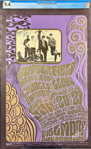 BG-46 - Butterfield Blues Band - Wes Wilson Signed - 1967 Poster - Fillmore Auditorium - CGC Graded 9.4
