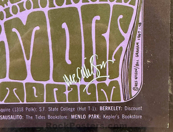AUCTION - BG-46 - Butterfield Blues Band - Wes Wilson Signed - 1967 Poster - Fillmore Auditorium - CGC Graded 9.4