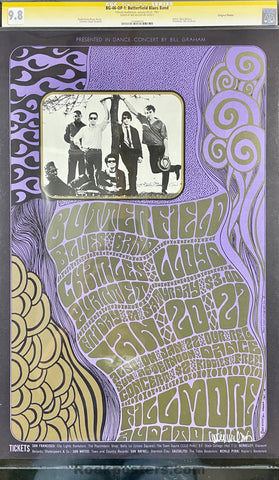 AUCTION - BG-46 - Butterfield Blues Band - Wes Wilson Signed - Fillmore Auditorium - 1967 Poster - CGC Graded 9.8