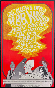 BG-52 - B.B. King - Moby Grape - John H. Myers - 1967 Concert Poster - Fillmore Auditorium - Excellent