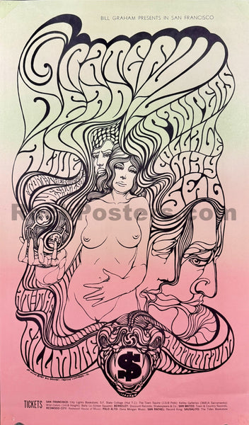 AUCTION - BG-62 - Grateful Dead - Wes Wilson - 1967 Poster - Fillmore Auditorium - Excellent