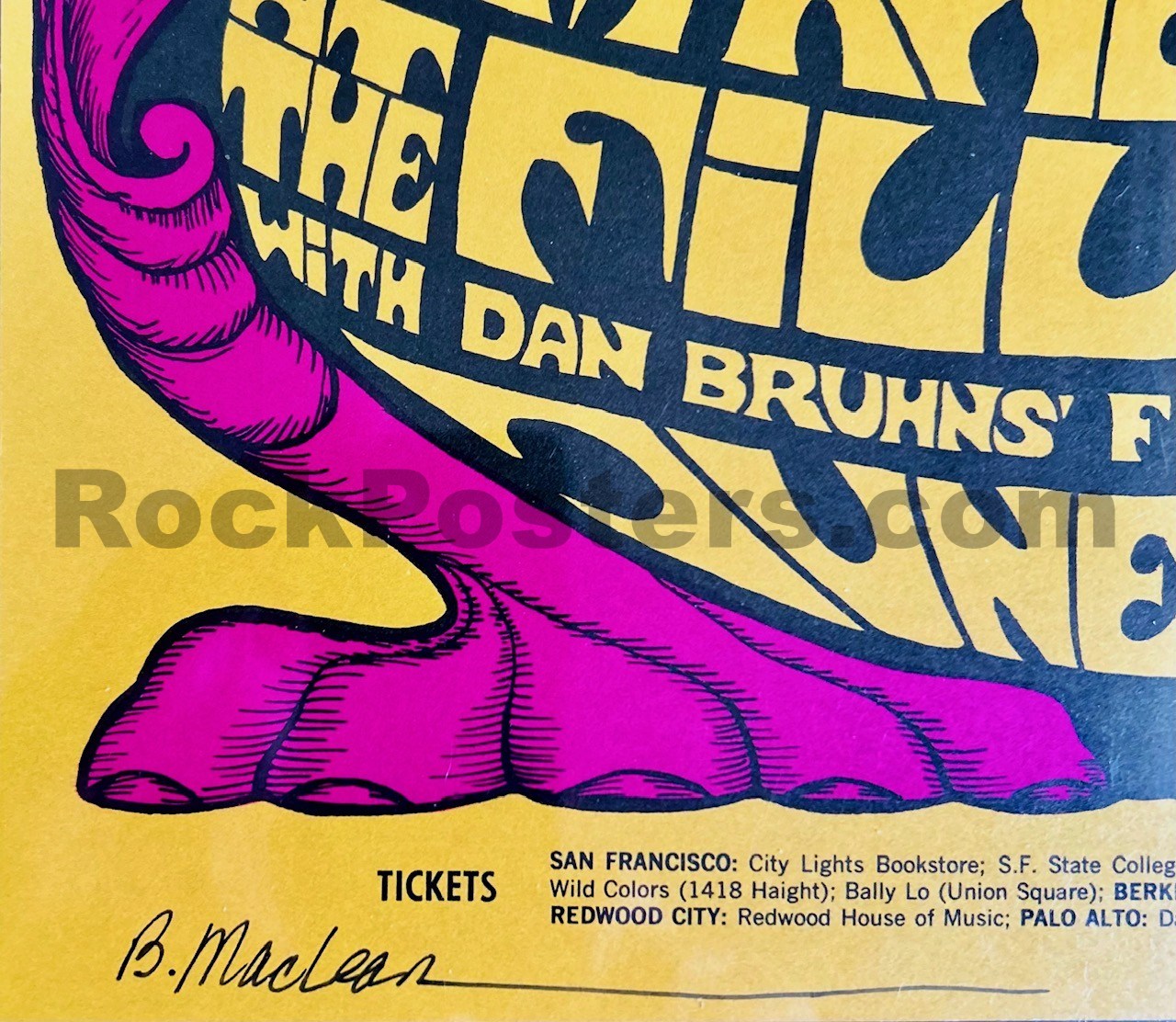 BG-67 - The Doors - Bonnie MacLean Signed - 1967 Poster - Fillmore
