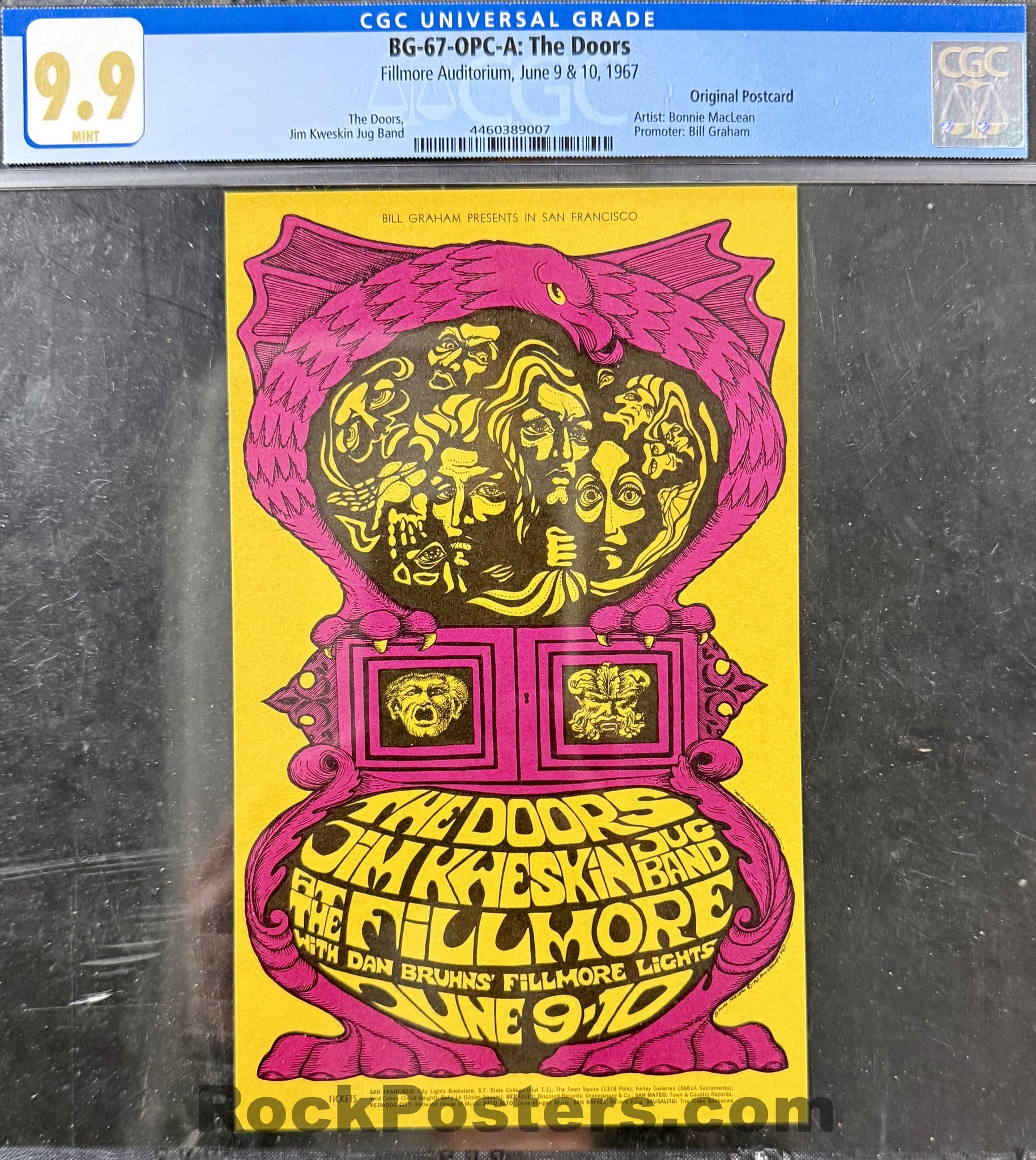 AUCTION - BG-67-OPC-A - The Doors - Bonnie MacLean - 1967 Postcard