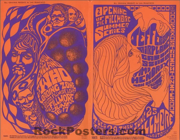 AUCTION - BG- 68/69 - Jimi Hendrix/ The Who -  1967 Mailer - Fillmore Auditorium - Excellent