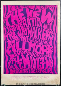 AUCTION -  BG-6 - The Charlatans - Wes Wilson -  Fillmore Auditorium - 1966 Poster - Very Good