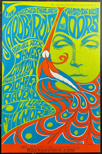 AUCTION - BG-75 - The Doors - Yardbirds - Bonnie MacLean - 1967 Poster - Fillmore Auditorium - Near Mint