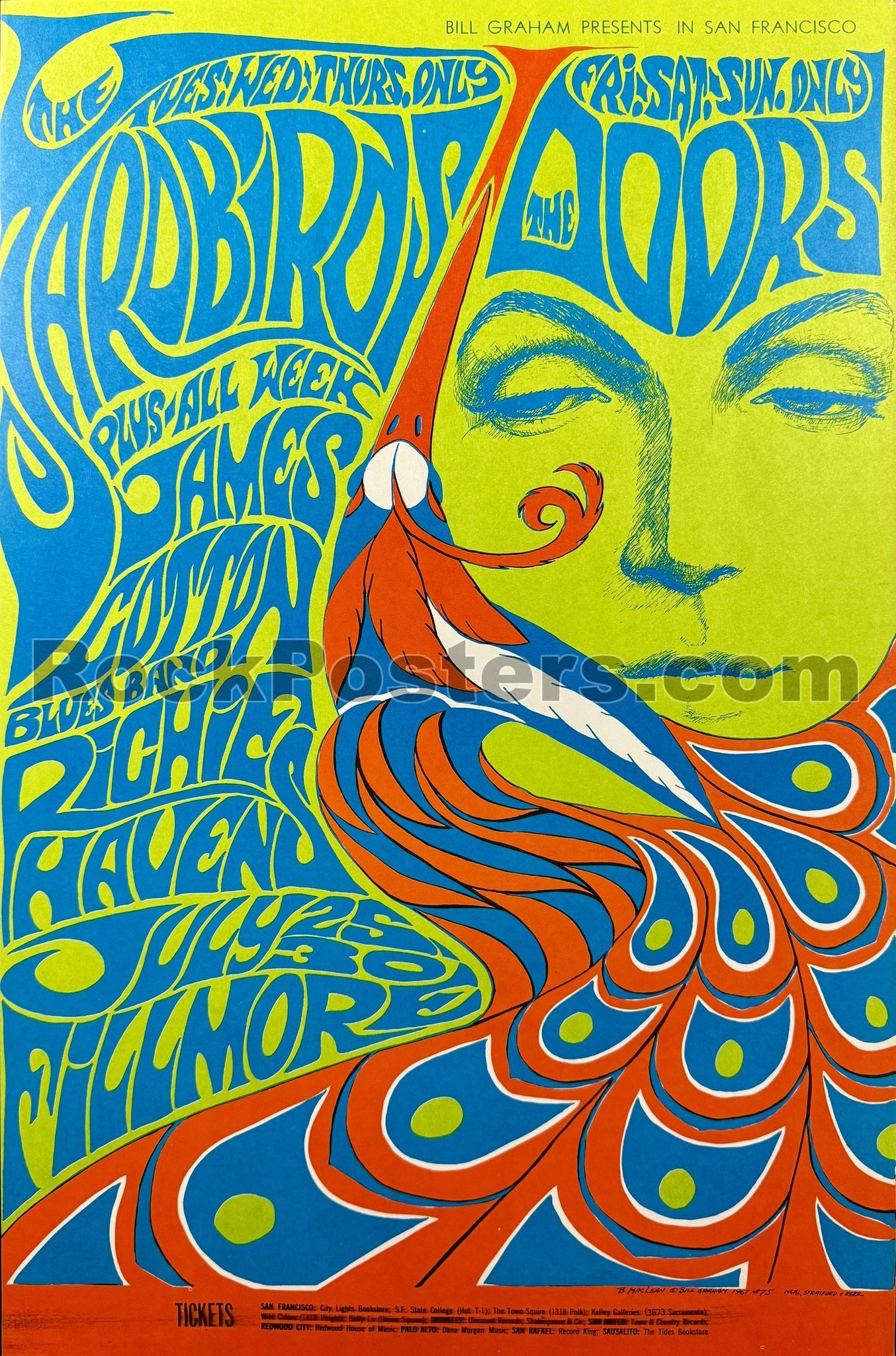 AUCTION - BG-75 - The Doors - Yardbirds - Bonnie MacLean - 1967