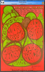 BG-78 - Count Basie Chuck Berry - Jim Blashfield Signed - 1967 Poster - Fillmore Auditorium - CGC Graded 9.8