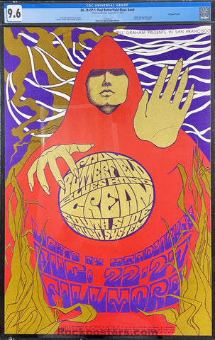 AUCTION - BG-79 - Cream - Eric Clapton - Bonnie MacLean - 1967 Concert Poster - Fillmore Auditorium -  CGC Graded 9.6