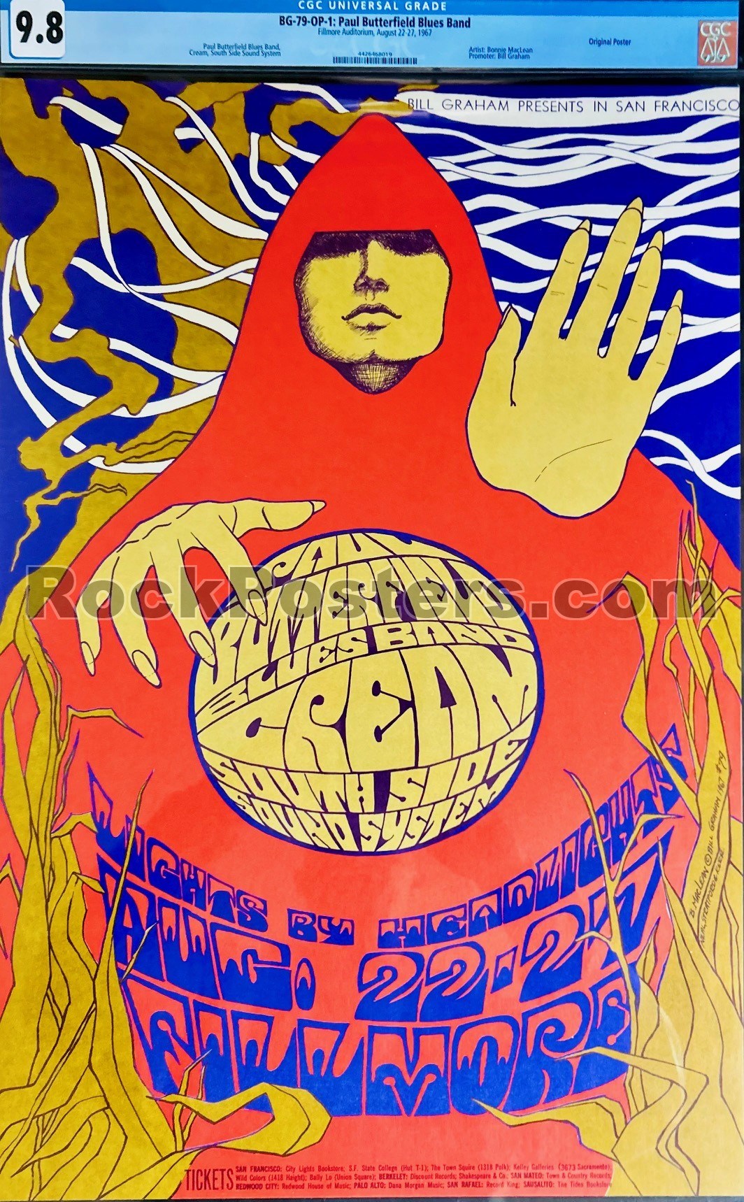 BG-79 - Cream - Eric Clapton - Bonnie MacLean - 1967 Poster
