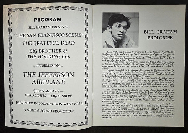 AUCTION - Grateful Dead/Jefferson Airplane - BG 81 - Jim Blashfield - 1967 Concert Program - Near Mint