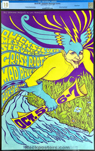 BG-87 - Quicksilver Messenger - Bonnie MacLean - 1967 Poster - Fillmore Auditorium - CGC Graded 10 GEM MINT