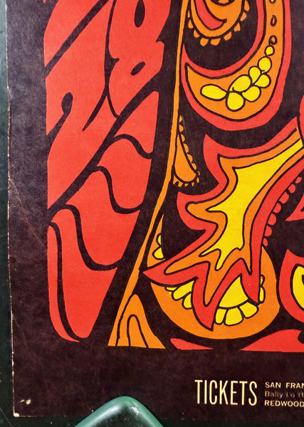 AUCTION - BG-90 - Pink Floyd - Bonnie MacLean - 1967 Poster - Fillmore Auditorium - Excellent