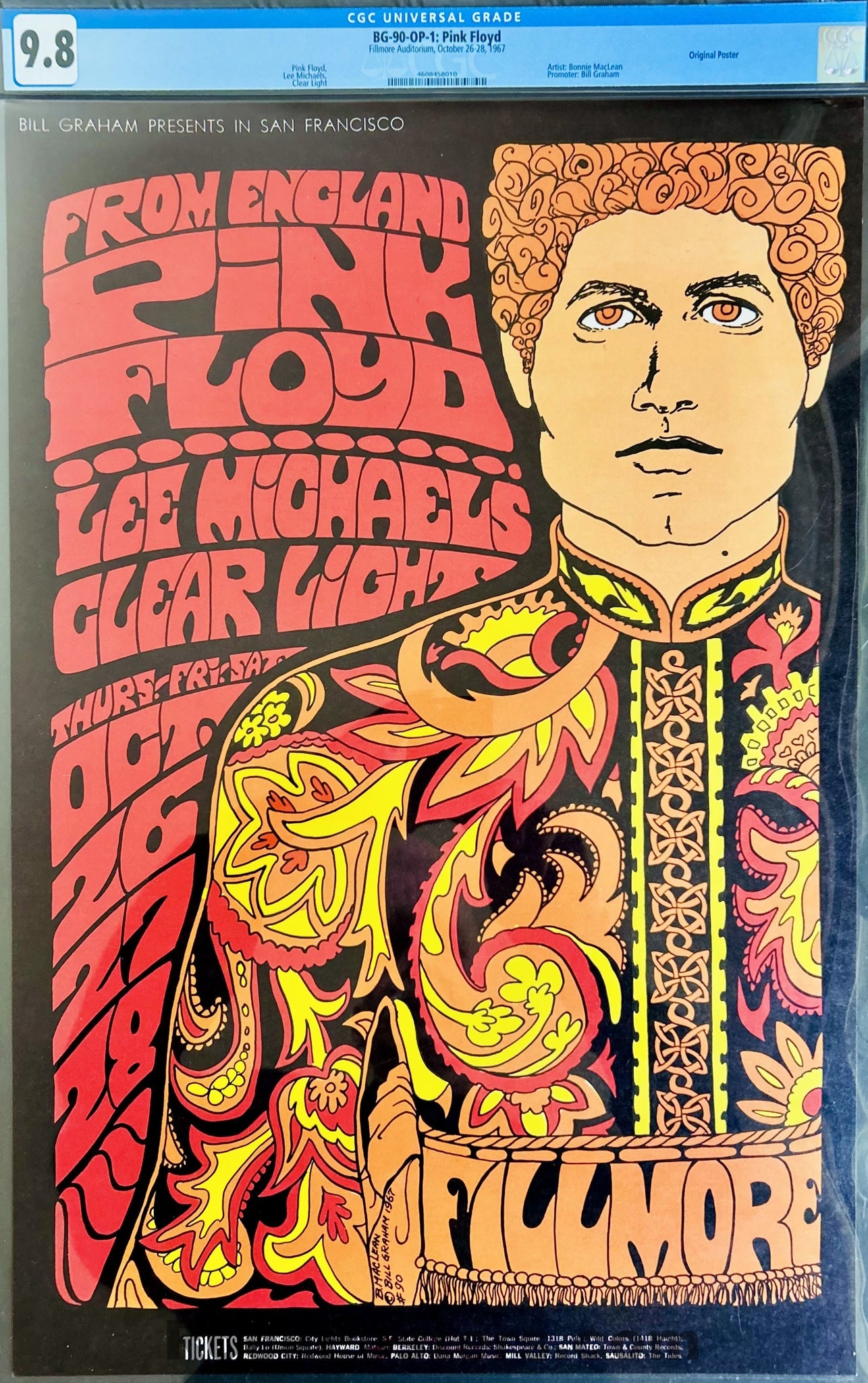 BG-90 - Pink Floyd - Bonnie MacLean - 1967 Poster - Fillmore
