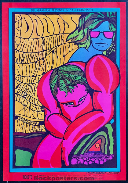 AUCTION - BG-93 - The Doors - Jim Blashfield  - 1967 Poster - Fillmore Auditorium - Near Mint Minus