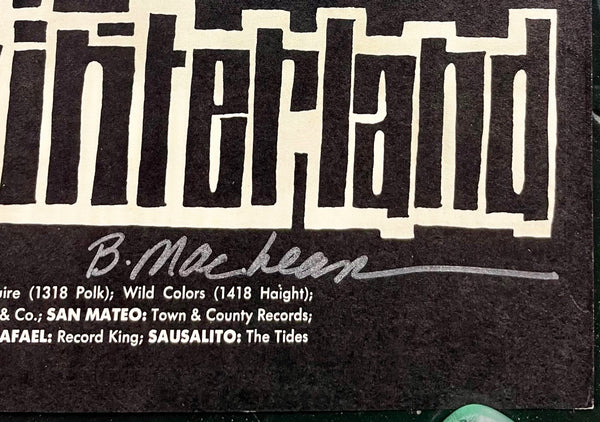 AUCTION - BG-96 - Byrds BB King - Bonnie MacLean Signed - Fillmore Auditorium - 1967 Poster - Near Mint