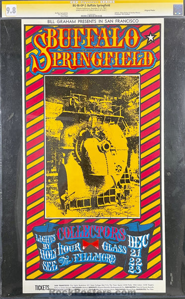 BG-98-OP-2 - Buffalo Springfield - Stanley Mouse Signed - 1967 Poster - Fillmore Auditorium - CGC Graded 9.8